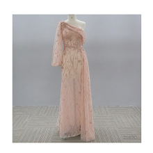 Custom Made Bridesmaid Robes Long Pink Off Shoulder Lace High Low Mermaid Bridesmaid Dress